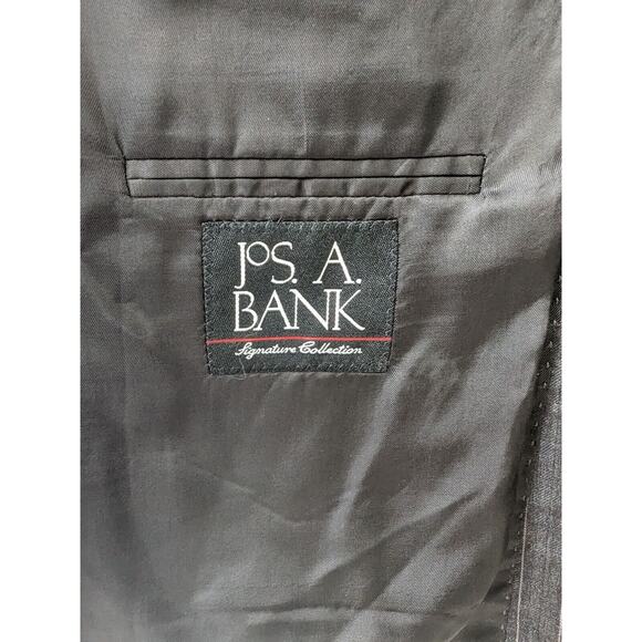 JoS A Bank 100% Wool‎ Charcoal Pinstripe Blazer Sport Coat Jacket Mens Size 40R - Picture 7 of 12